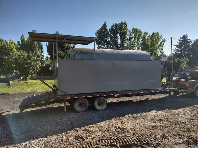Solar powered fuel tank staged on a trailer